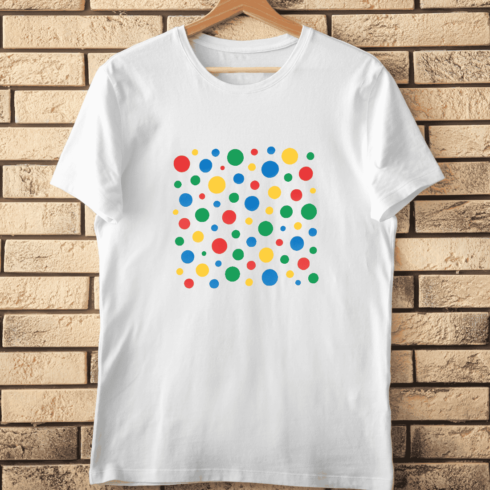 Colorful Polka Dot T-Shirt Design cover image.