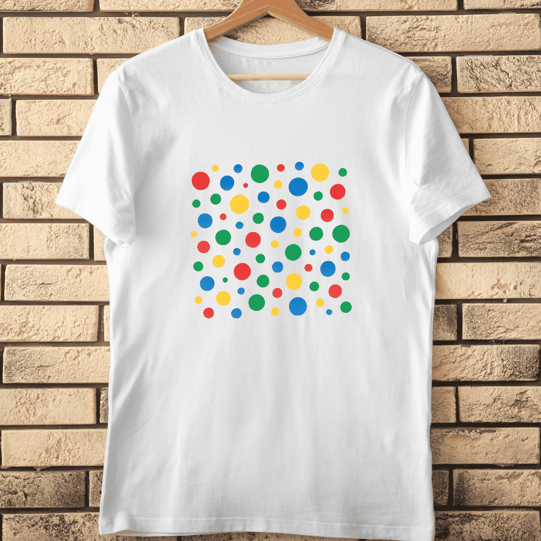 Colorful Polka Dot T-Shirt Design cover image.