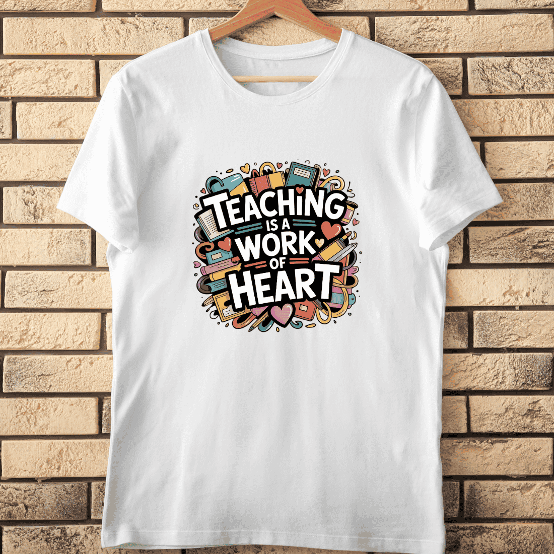 Motivational Teaching Quote T-Shirt Design cover image.