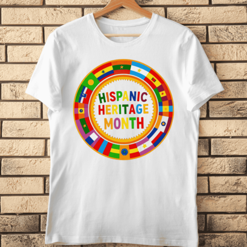 Hispanic Countries Heritage Month T-Shirt Design cover image.