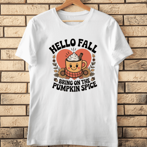 Bring On The Pumpkin Spice T-Shirt Design cover image.