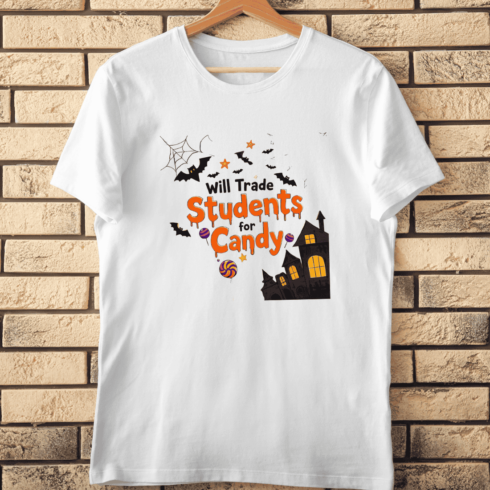 Halloween Classroom Fun T-Shirt Design cover image.