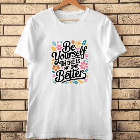 Unique Be Yourself T-Shirt Design cover image.