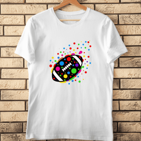 Flaming Football Playful T-Shirt Design cover image.