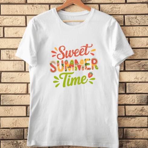 Tropical Fruit Lettering for Summer Holiday T-Shirt Design cover image.