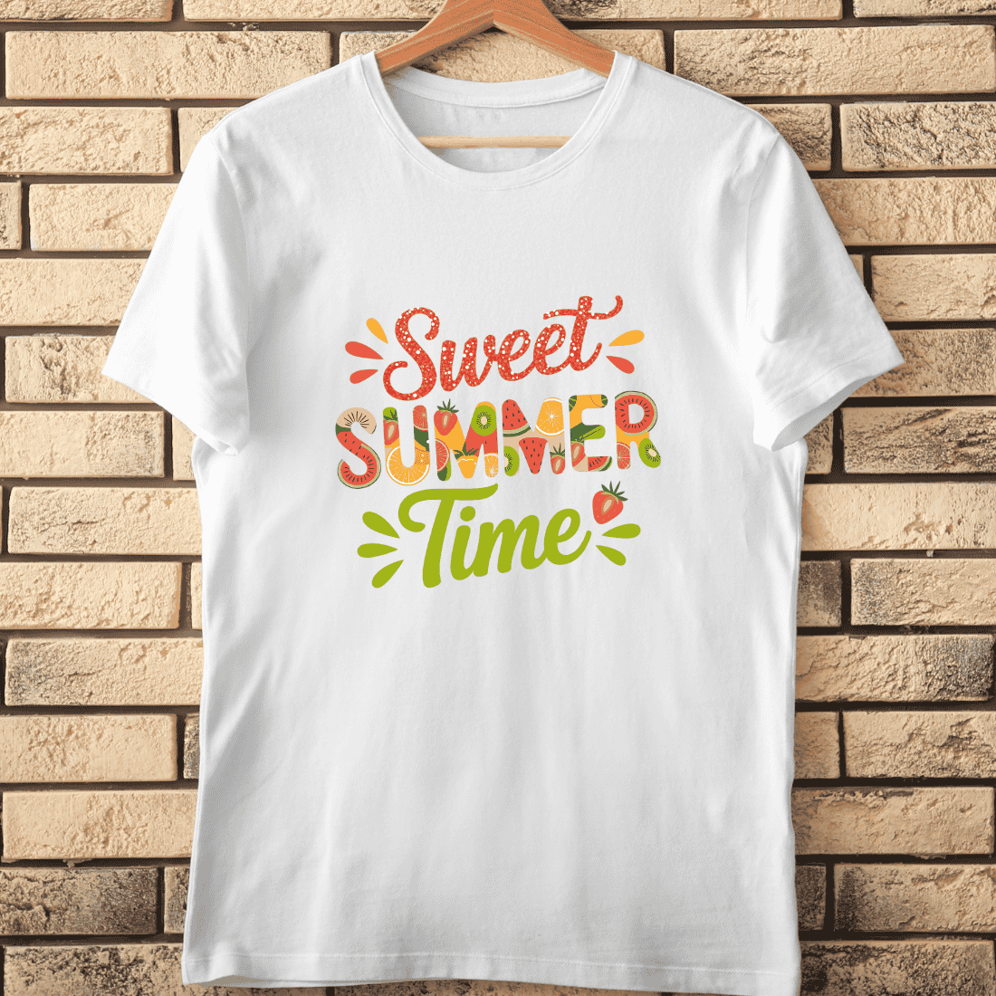 Tropical Fruit Lettering for Summer Holiday T-Shirt Design cover image.