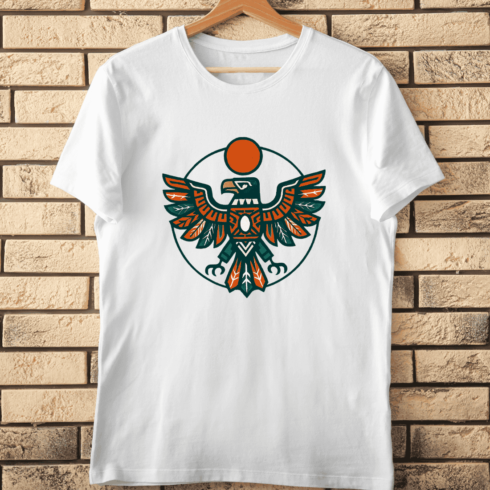 Abstract Tribal Eagle T-Shirt Design cover image.
