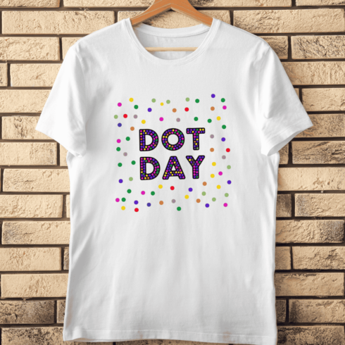 Happy Dot Day Colorful T-Shirt Design cover image.