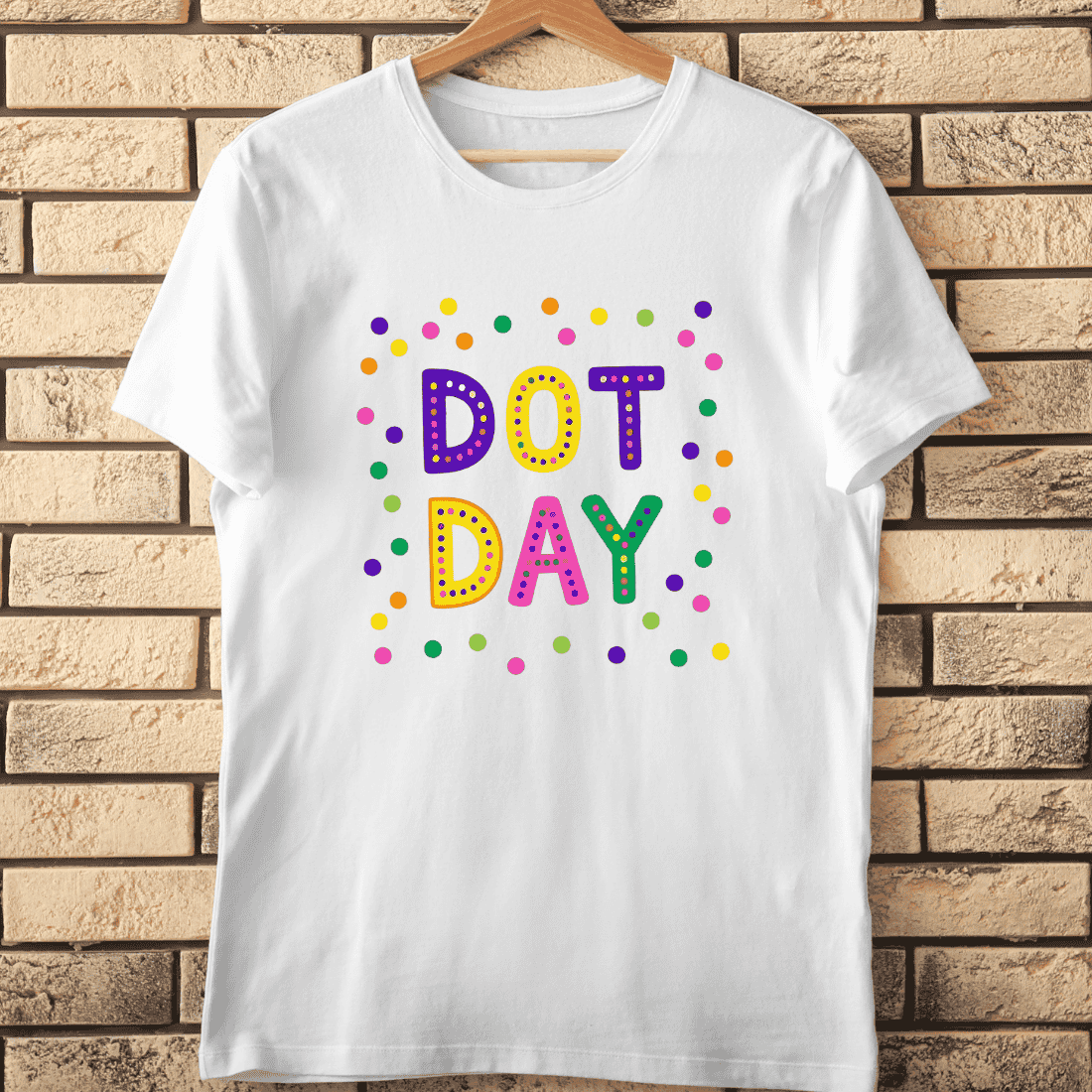 Dot Day Fun Artistic T-Shirt Design cover image.