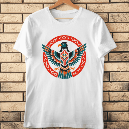 Native American Style Thunderbird T-Shirt Design cover image.