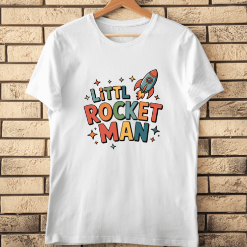 Little Rocket Man T-Shirt Design cover image.