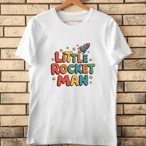 Cute Space Rocket Boy PNG T-Shirt Design cover image.