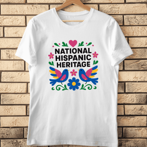 National Hispanic Heritage Folk T-Shirt Design cover image.