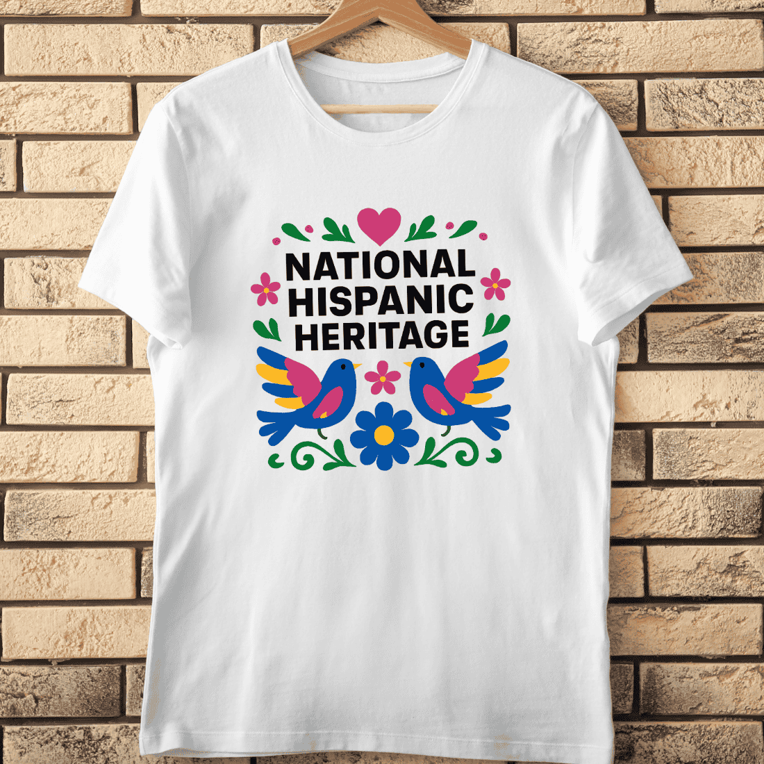 National Hispanic Heritage Folk T-Shirt Design cover image.