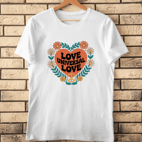 Love Retro Heart PNG T-Shirt Design cover image.
