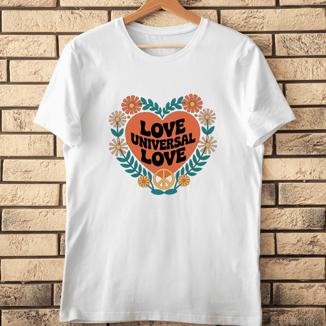 Love Retro Heart PNG T-Shirt Design cover image.