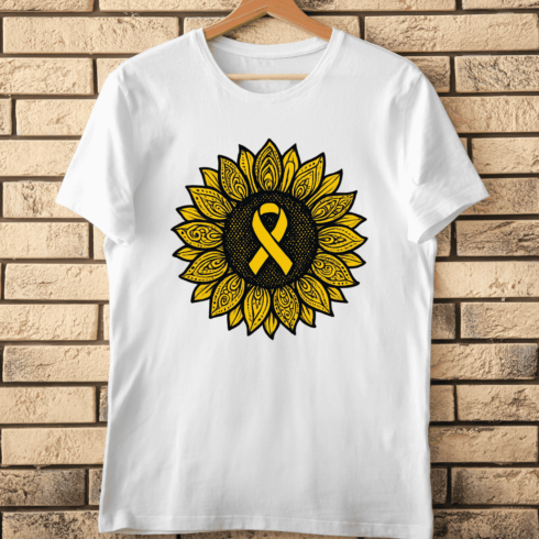 Yellow Ribbon in Sunflower T-Shirt Design cover image.