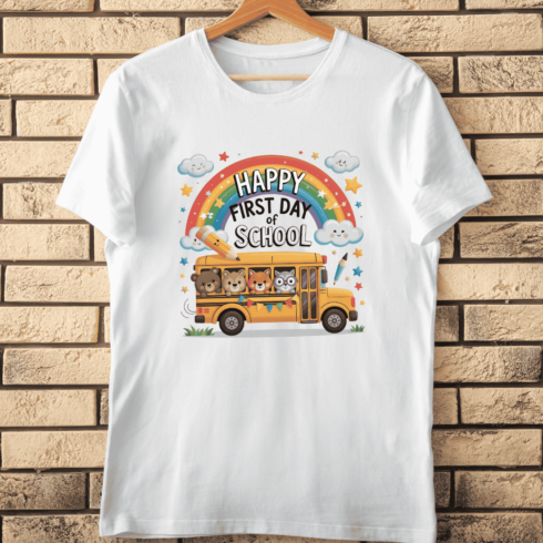 Back to School Kids T-Shirt Design cover image.