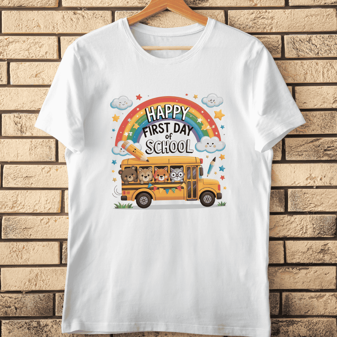 Back to School Kids T-Shirt Design cover image.
