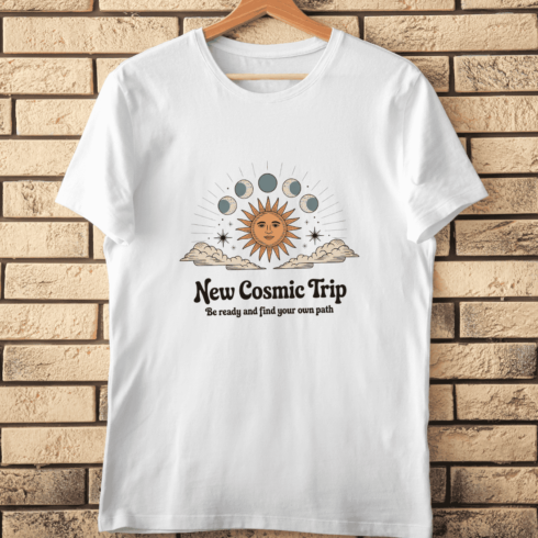 Groovy Sun & Planets Space Exploration T-Shirt Design cover image.