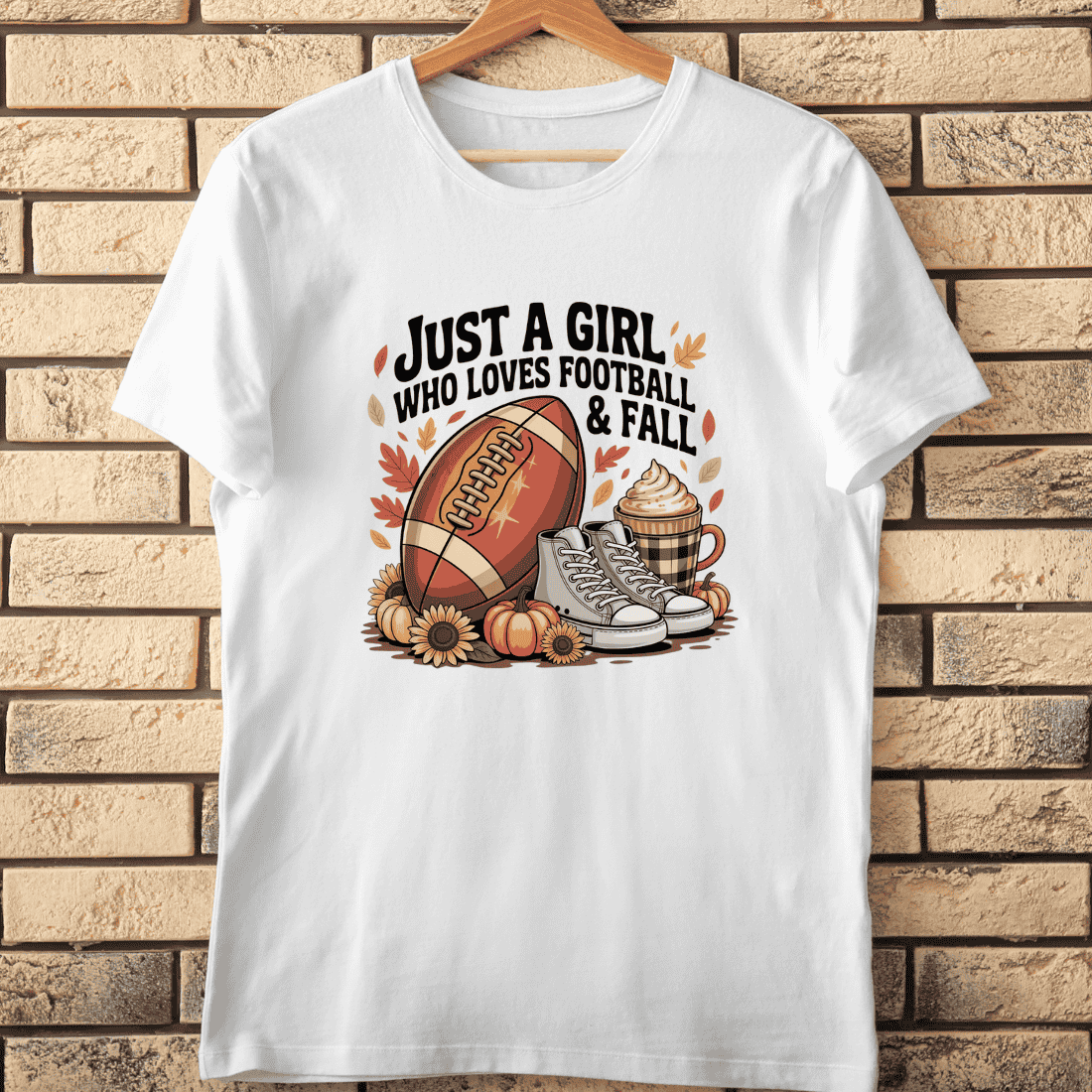 Football Pumpkin Sneakers Autumn T-Shirt Design cover image.