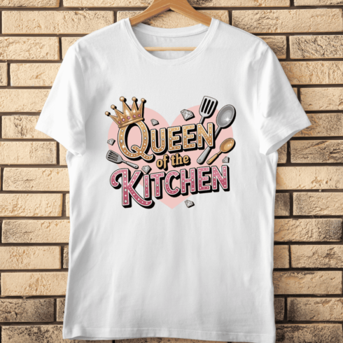 Queen of the Kitchen T-Shirt Design cover image.