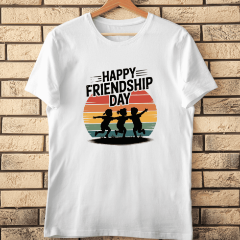Friends Forever Sunset T-Shirt Design cover image.