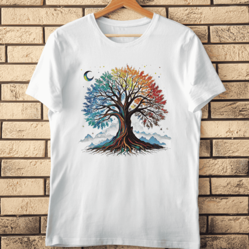 Colorful Tree of Life PNG T-Shirt Design cover image.
