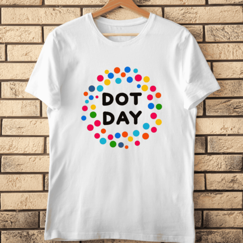 Minimalist Happy Dot Day T-Shirt Design cover image.
