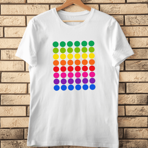 Bright Dots Seamless Pattern T-Shirt Design cover image.