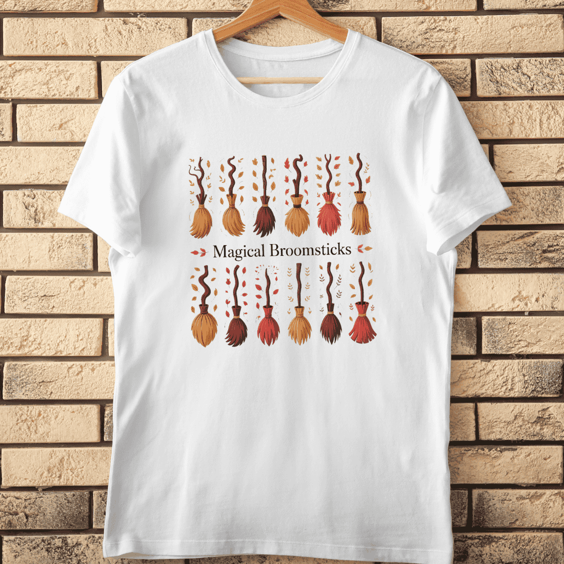 Magical Broomsticks T-Shirt Design cover image.
