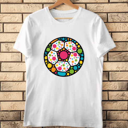 Polka Dot Soccer Ball Fun T-Shirt Design cover image.