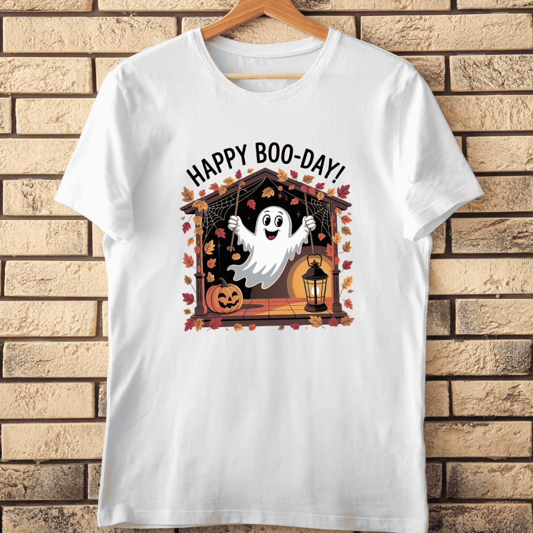 Cute Spooky Birthday Party T-Shirt Design cover image.