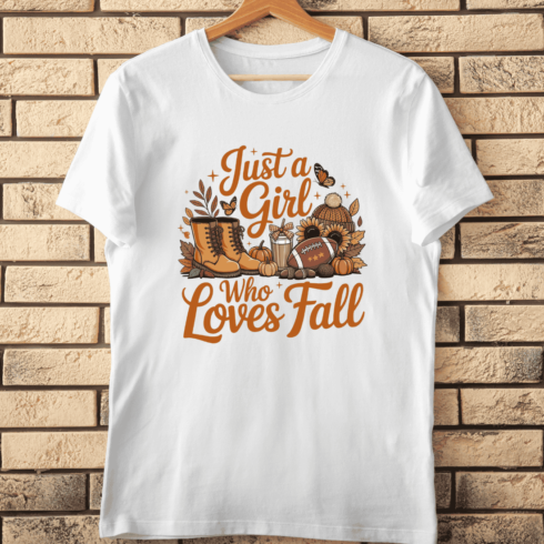 Autumn Girl's Favorites T-Shirt Design cover image.