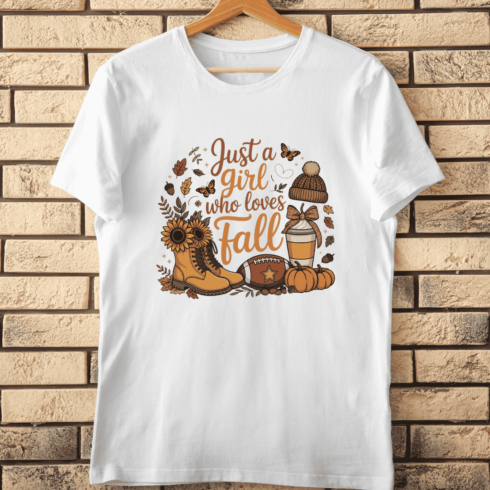 Pumpkin Boots Coffee Autumn T-Shirt Design cover image.