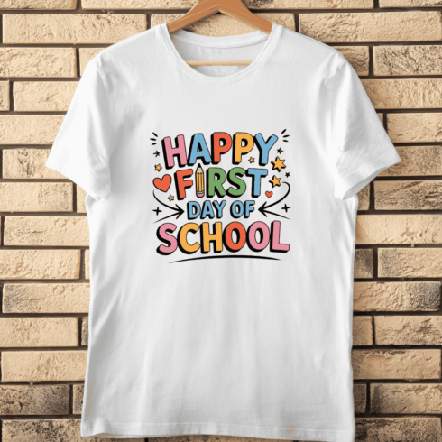 Cute Back to School T-Shirt Design cover image.