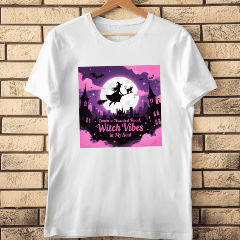 Witch Vibes In My Soul Halloween T-Shirt Design cover image.