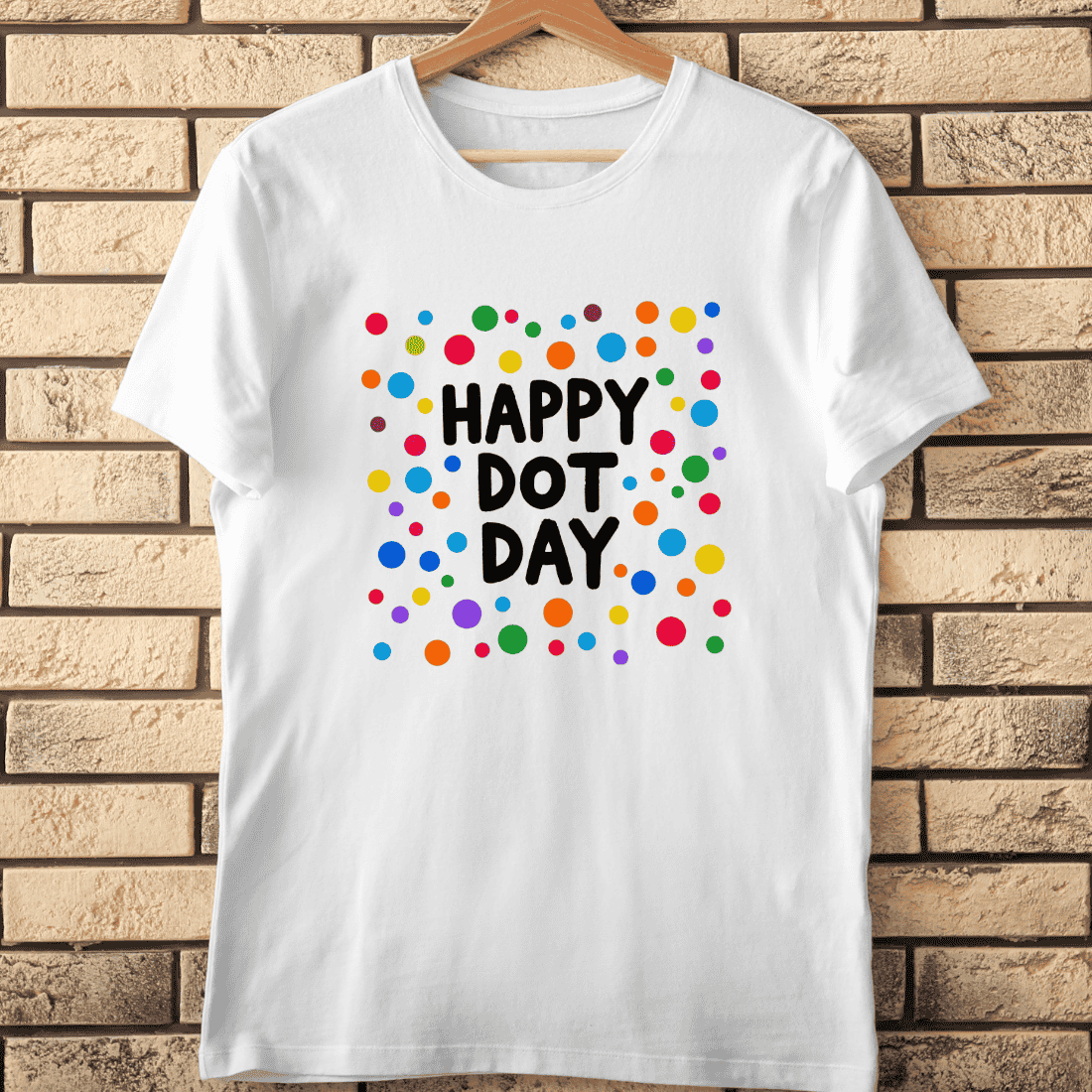 Simple Dot Day Celebration T-Shirt Design cover image.