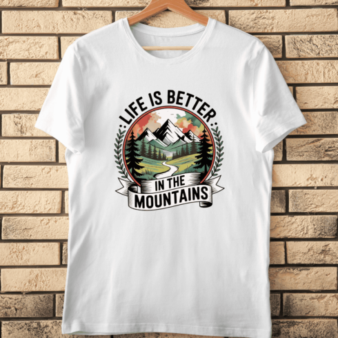 Hiking and Camping Enthusiast T-Shirt Design cover image.
