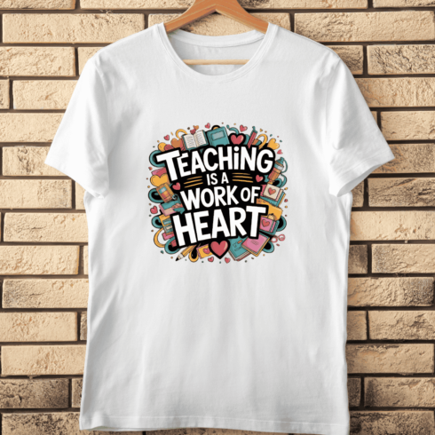 Teacher Life T-Shirt Design cover image.