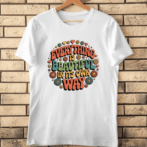 Positive Beauty Quote PNG T-Shirt Design cover image.