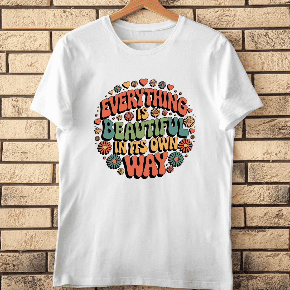 Positive Beauty Quote PNG T-Shirt Design cover image.