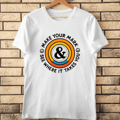 Make Your Mark Inspirational Quote T-Shirt Design cover image.