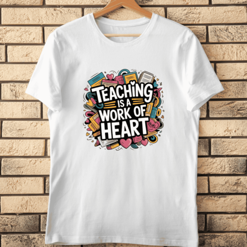 Inspirational Quote for Educators T-Shirt Design cover image.