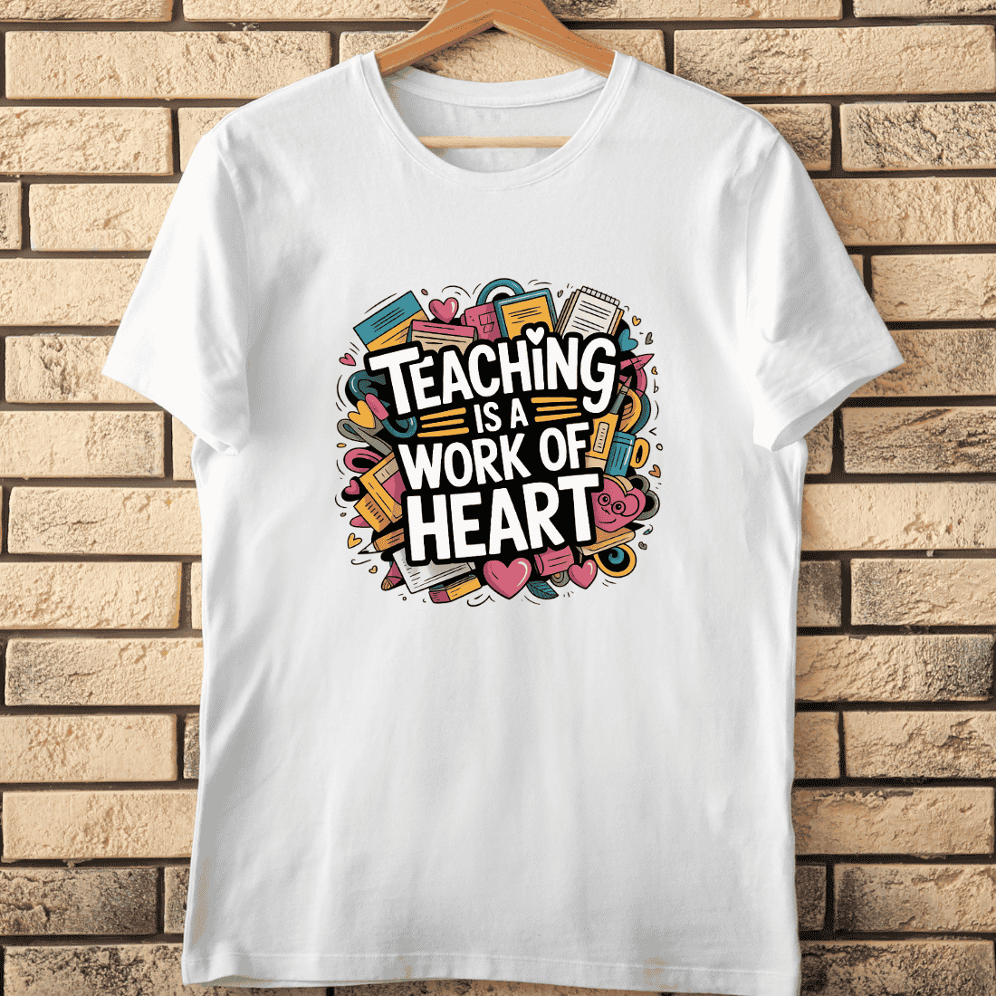 Inspirational Quote for Educators T-Shirt Design cover image.