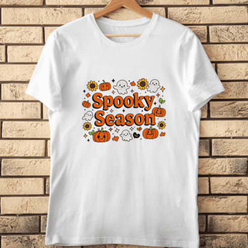 Spooky Season Halloween PNG T-Shirt Design cover image.