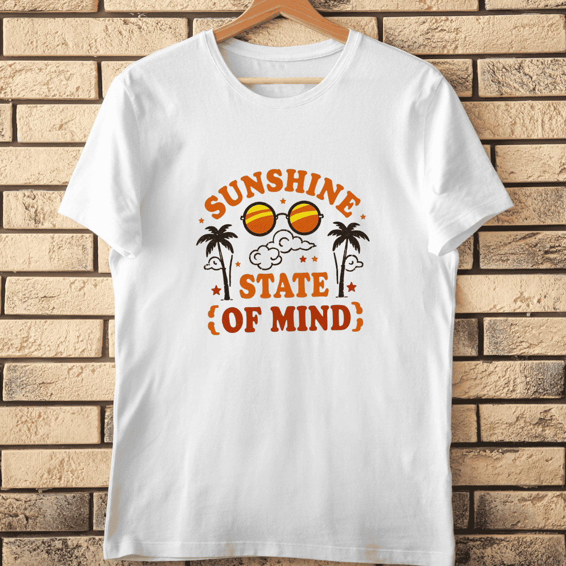 Sunshine State of Mind Retro Summer T-Shirt Design cover image.