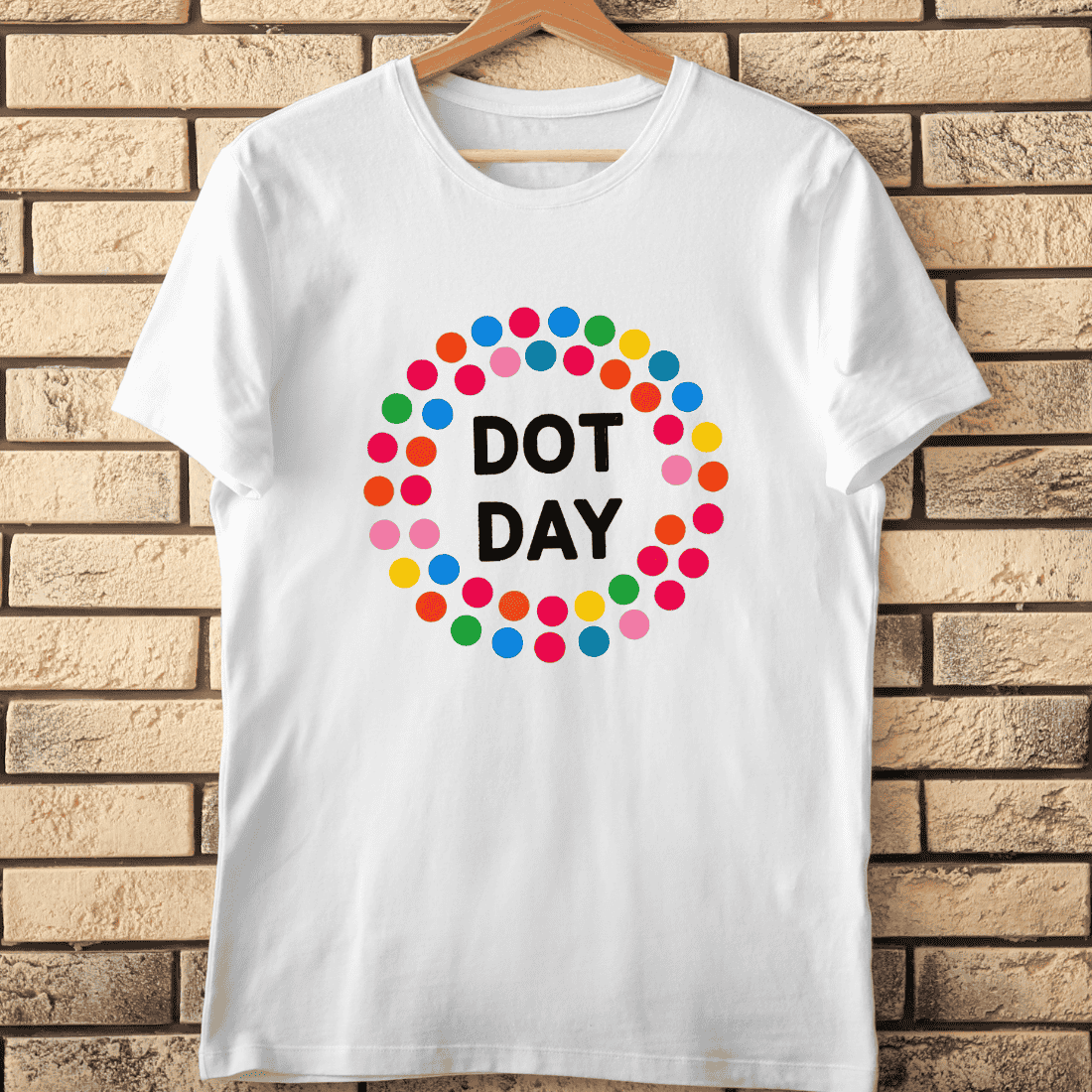 Bright Circles Dot Day T-Shirt Design cover image.