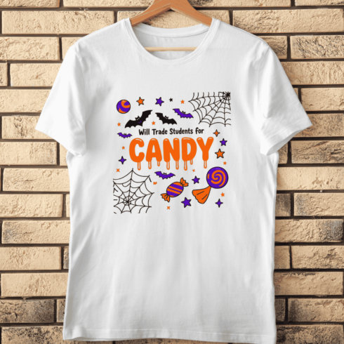 Will Trade Students For Candy T-Shirt Design cover image.
