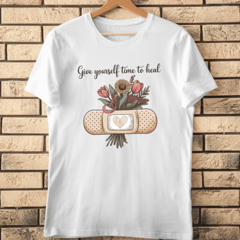Inspirational Healing Quote T-Shirt Design cover image.